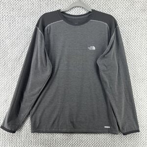 The North Face Shirt Men M Gray Crew Neck Long Sleeves Layering